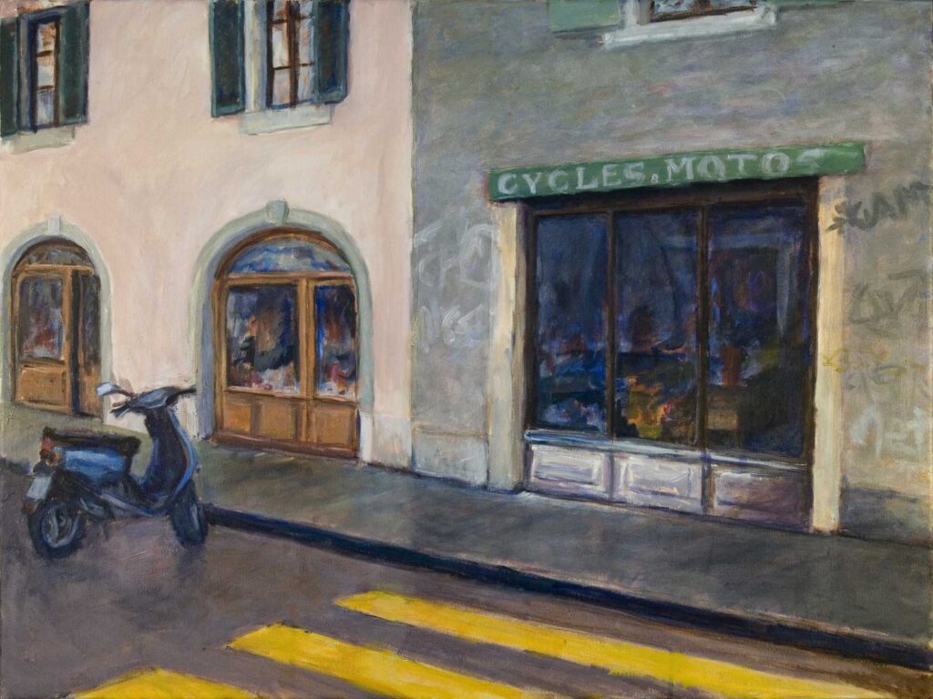 Street shop front Carouge painting