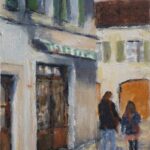 Streetscape painting of Carouge