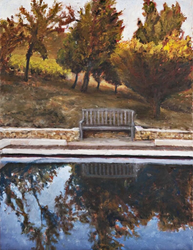 Reflections in the water provence painting
