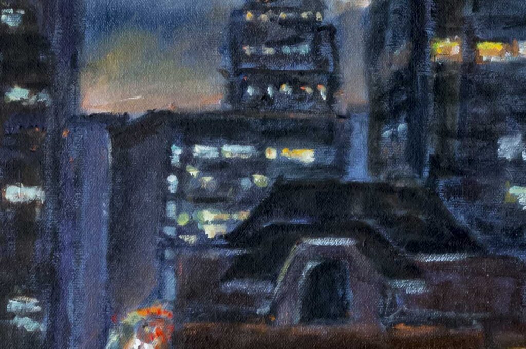 Makati Evening - painting detail