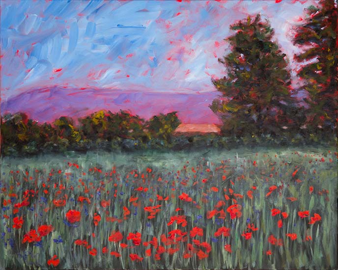 Painting Process «Poppy Field»